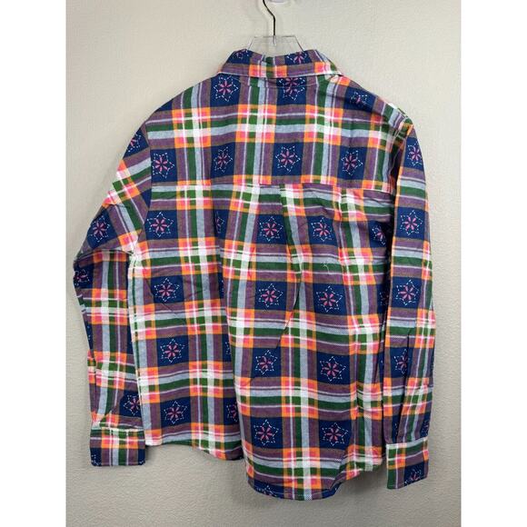 Vintage American Sweetheart Women's Plaid Button Up‎ Flannel Shirt Size PM Boho - Picture 2 of 10